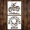 Motorcycle Stencil | Punisher Motorcycles Skull Street Art Graffiti Stencils for Painting on Wood, Glass, Wall, Rock, Fabric, Walls, Canvas, Glass...