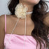 Salircon Big Rose Flower Choker Necklaces for Women Y2K Yarn Floral Velvet Choker Neckband Accessories for Dress...