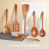 Wooden Utensil Set,Premium Teak Wooden Kitchen Utensil Set- 6 Piece Handcrafted, Wooden Kitchen Utensils Set for Cooking,Durable Cooking Utensils ...