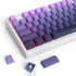 PBT Gradient Purple Keycaps Side Printed Shine Through Keycaps Set Cherry Profile Double Shot Custom Keycaps Minimalist Style for Mechanical Keybo...