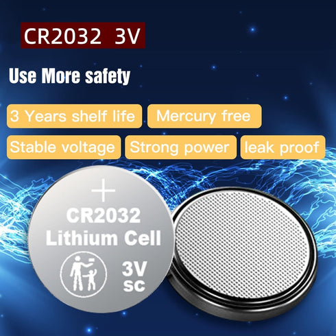100 pcs Pack - CR2032 Battery 3 Volt Lithium Coin Cell 2032 Batteries...
