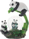 Elanze Designs Panda Bear Family China Magical Whimsical Tabletop Dresser Nightstand Figurine Miniature 45MM Sturdy Polyresin Glitter Water Snow G...