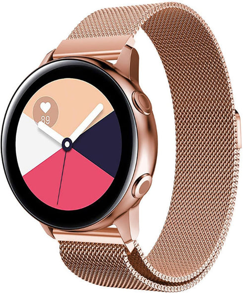 Compatible with Galaxy Watch 3 45mm/Samsung Galaxy Watch 46mm/Gear S3 Frontier/Classic Band, 22mm Stainless Steel Strap Replacement for Pro/Samsun...