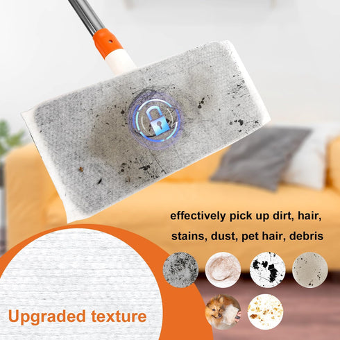 80pcs Dry Sweeping Cloths, Thickened Dry Mop Refills Pad Non-Woven Disposable Duster Refills Mop Pads Replacement for Floor Cleaning and Mopping C...