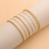 DEARMAY Waterproof Gold Bracelets Set for Women Trendy, Dainty 14K Real Gold Plated Jewelry Fashion Stackable Tennis Beaded Figaro Herringbone Pap...