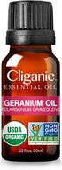 Cliganic Organic Geranium Essential Oil, 100% Pure Natural for Aromatherapy | Non-GMO Verified (Packaging May Vary)...