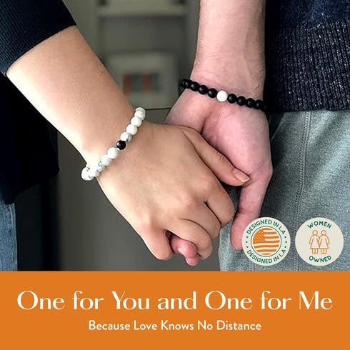 Lucky Feather Long Distance Relationships Couples Bracelets - A Reminder of Love and Strength During Time and Distance Apart (2 Piece Set) Couples...