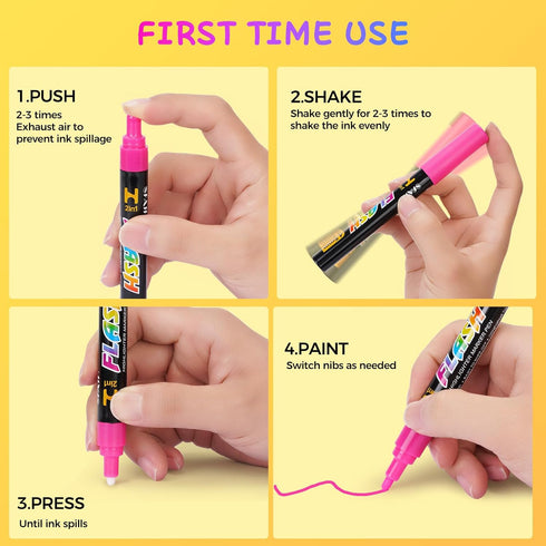 Liquid Chalk Markers Erasable - 8 Vibrant Chalkboard Markers for Chalkboards, Windows, Glass, Signs, Dust Free Chalk Pens for Kids & Adults - 4.5m...