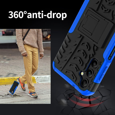 for Samsung Galaxy A14 5G Case with 2 Pack Screen Protector,Military Grade Shockproof, Heavy Duty Robust Bumper Cover with Kickstand for Galaxy A1...