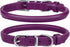 BRONZEDOG Rolled Leather Dog Collar for Small Medium Large Dogs with QR ID Tag (L: 16-18 Inch, Plum)...