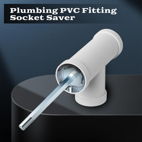 Plumbing PVC Fitting Socket Saver, PVC Pipe Reamer Cutter for Removing SCH 40 from Hub, Fits 1/2" Variable Speed Power Drill, Bit Socket Saver Ins...