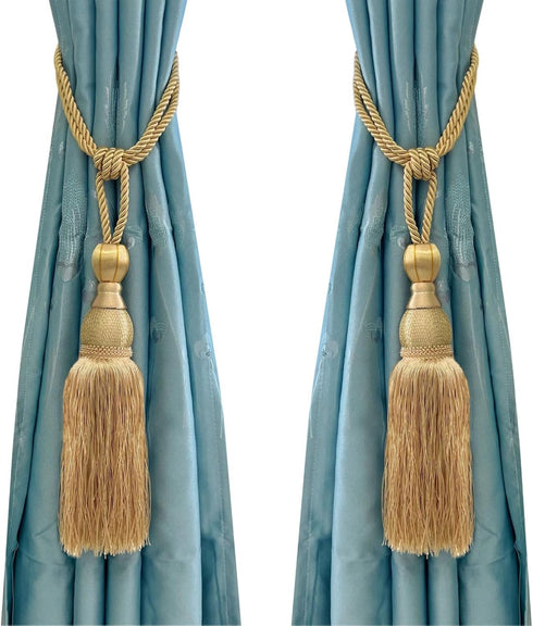 Selling Wonderful Curtain Holdbacks Curtains Tiebacks Home Decorative Braided Buckle Fastener Accessories Window Drapery Ball Tassels Tiebacks, Se...