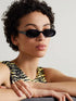 AIEYEZO Retro Oval Sunglasses for Women Fashion Small Oval Frame Sun Glasses 90s Vintage Style Shades...