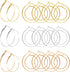 60PCS Beading Hoop Earrings Finding,URSMART Earring Making Hoops Open Round Earring Hoops for Jewelry Making DIY Craft Supplies (25MM/35MM)...