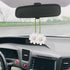 Crochet Daisy Car Accessories, Automotive Stuff Charm Ornament Pendant Knitted Cute Rear View Mirror Hanging Interior Decoration Aesthetic Handmad...