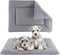 Dog Bed Mat, Dog Crate Pad Reversible,Soft Kennel Pad, Washable Dog Crate Mat (Cool and Warm),Pet Sleeping Mattress for Small Medium Dogs XB009 (1...