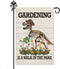 Gardening is a Walk in The Park Welcome Garden Flag, 12 x 18 Inch Double Sided Holiday Outdoor Farmhouse Lawn Decor Flag, Dinosaur Skeleton Yard F...