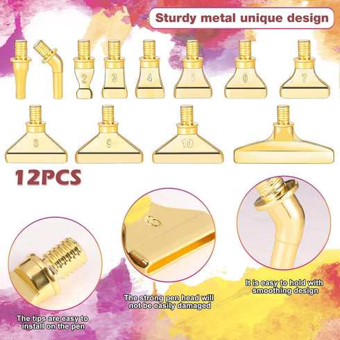 DoreenBow 21Pcs Diamond Art Painting Pen Metal Tips Kit Stainless Screw Thread Tips Multi Placer Tips Diamond Art Painting Accessories 5D Diamond ...