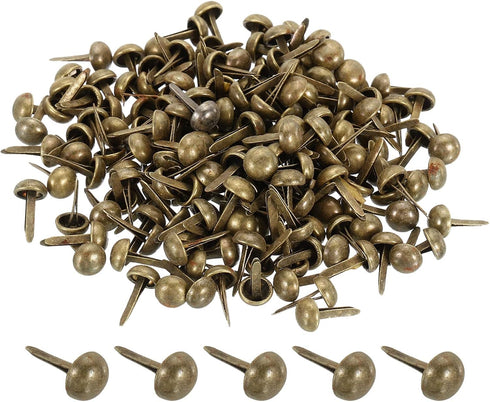 PATIKIL 6x12mm Mini Brads Paper Fasteners, 200 Pack Round Brads Fastener for DIY Crafting Projects Scrapbooking, Bronze Tone...