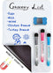 Magnetic Dry Erase White Board Sheet for Fridge 12x8 in - with Stain Resistant Technology - Includes 3 Markers and Big Eraser with Magnets - Small...
