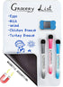 Magnetic Dry Erase White Board Sheet for Fridge 12x8 in - with Stain Resistant Technology - Includes 3 Markers and Big Eraser with Magnets - Small...