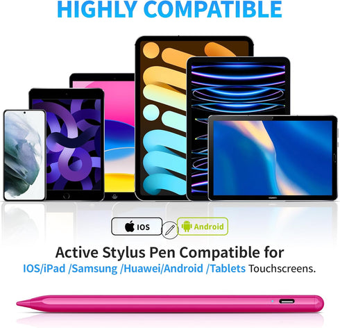 DRYMOKINI Stylus Pen, Active Stylus Pen Touch Screens Compatible for Android and iOS Tablet/Phones, Rechargeable Universal Stylus Pencil Compatibl...