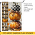 Fall Pumpkins Garden Flag 12x18 Inch Polka Dots Small Double Sided For Outside Thanksgiving Burlap Plaid Bowknot Welcome Yard Autumn Decoration...
