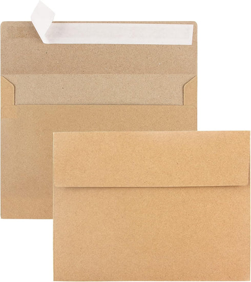 50 Pack Kraft Envelopes,A7 Envelopes,5x7 Envelopes for Invitations,Wedding, Baby Shower,Brown Kraft Envelopes for Personalize Gift Cards, Birthday...