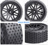 Hobbypark (4-Pack) 1/10 Scale Off Road Buggy Tires & Wheel Rims Set Front and Rear 12mm Hex Hubs with Foam Inserts for RC Hobby Car...