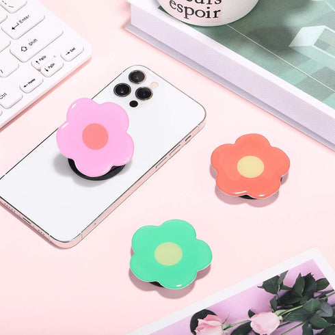 Weewooday 3 Pieces Phone Grip Holder Daisy Flower Expandable Collapsible Phone Holder Self Adhesive Cute 2D Grip Stand Holders for Smartphone Cell...
