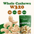 Food to Live Raw Cashews, 8 Ounces – Deluxe Whole Nuts, Unsalted, Unroasted Fancy Snack, Size W-320, Kosher, Vegan, Bulk, A good source of Magnesi...