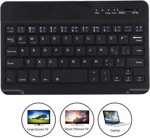 Zyyini Bluetooth Keyboard, 7inch Bluetooth Keyboard for Tablet, Mobile Phone, PC, Compatible for Windows for Android for iOS...