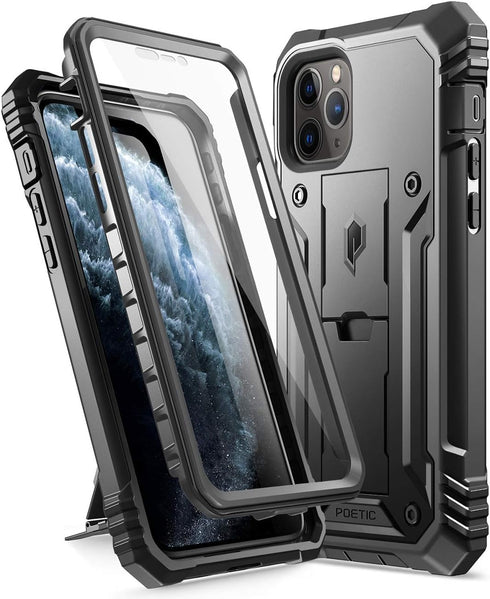 iPhone 11 Pro Rugged Case with Kickstand, Poetic Full-Body Dual-Layer Shockproof Protective Cover, Built-in-Screen Protector, Revolution Series, f...