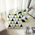 ArtSocket Set of 4 Throw Pillow Covers Green Black Lime Mosaic Pattern Gray Grey White Retro Triangles Geometric Decorative Pillow Cases Home Deco...