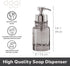 OGGI Glass Foaming Soap Dispenser - 10oz Capacity, Round, Heavy Glass - Stylish Refillable Foaming Hand Soap Dispenser, for Bathroom and Kitchen, ...