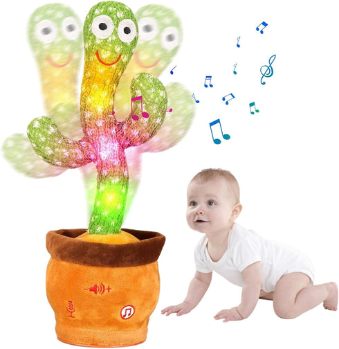 Dancing Cactus, Talking Cactus Toy, Dancing Cactus Mimicking Toy, Repeating and Recording What You Say, Cactus Baby Toy with LED, Repeat, Dance, R...