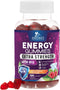 Energy Gummies Vitamin B12, Green Tea & Natural Caffeine Support, Extra Strength 1000 mcg Daily Energy Vitamins, Delicious Berry Flavor Gummy Chew...
