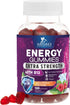 Energy Gummies Vitamin B12, Green Tea & Natural Caffeine Support, Extra Strength 1000 mcg Daily Energy Vitamins, Delicious Berry Flavor Gummy Chew...
