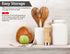 Salad Servers, Wood Salad Tongs, 10.2in Salad Spoon and Fork Set, Long Handle Salad Server Set for Mixing, Tossing and Cooking (Salad Spoon and Fo...