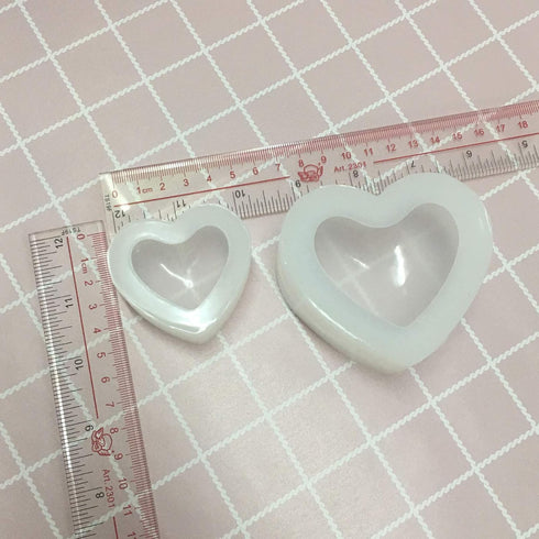 Szecl 2Ps 3D Heart Silicone Molds for Epoxy Resin Small Mirror Heart Shape Smooth and Full Crafts Crystal Resin Molds Handmade Love DIY Jewelry Ma...