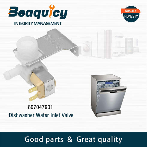 807047901 Dishwasher Water Inlet Valve OEM by Beaquicy - Replacement for Frigi-daire Ken-more Crosley Dishwasher - Replaces 33199020 3315025 AP5948913 PS986506 EAP9865067