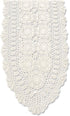 KEPSWET Cotton Handmade Crochet Lace Oval Table Runner Dresser Console Coffee Table TV Stand Decor Beige 14x60 inch...