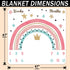 Colorful Rainbow Baby Monthly Milestone Blanket, Girl Crown Star Pattern, Newborns 1 to 12 Months Unisex Include 4 Frames and 1 Headband 47"x47" B...