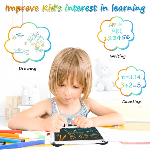 Kids Toys LCD Writing Tablet?9 Inch Colorful Screen Doodle Board?Erasable and Portable Drawing Pad for Birthday Christmas ?White?...