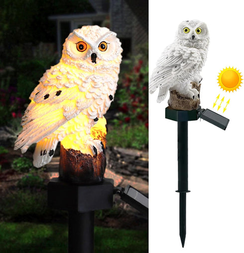DOUBLE 2 C Solar Garden Light Outdoor, Owl Solar Garden Stake Light, Waterproof Warm White LED Light for Garden, Patio, Yard, Lawn, Walkway Decora...