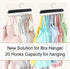 Bra Hanger for Closet, Tank Top Hanger 20 Hooks Capacity Foldable Wood Space Saving Hanger Closet Organizers and Storage for Dorm & Apartment for ...