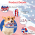 Vehomy 4th of July Dog Toys U S A Shape Dog Chewing Toys Dog Cotton Rope Toys Puppy Independence Day Interactive Toy Patriotic Dog Toys for Small ...