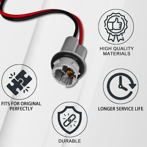 2PCS T15 Harness Pigtail Socket, 194 Bulb Socket Tail Light Wire Wiring Harness T10 T13 T15 Turn Signal Brake Side Marker Light Bulb Adapter Cable...