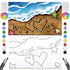2 Pack Paint and Sip Canvas Painting Kit Pre Drawn Canvas for Painting for adults Stretched Canvas Couples Games Date Night Summer Beach Vows Anni...
