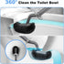 HAMITOR Toilet Bowl Brush Holder Set: Curved Design with Holder for Deep Cleaning Under Rim - Compact Hidden Scrubber for Small Space - Modern RV ...